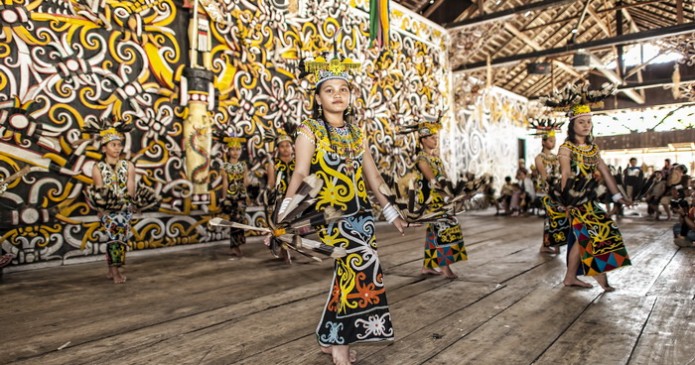 Pampang Dayak Village in Kalimantan